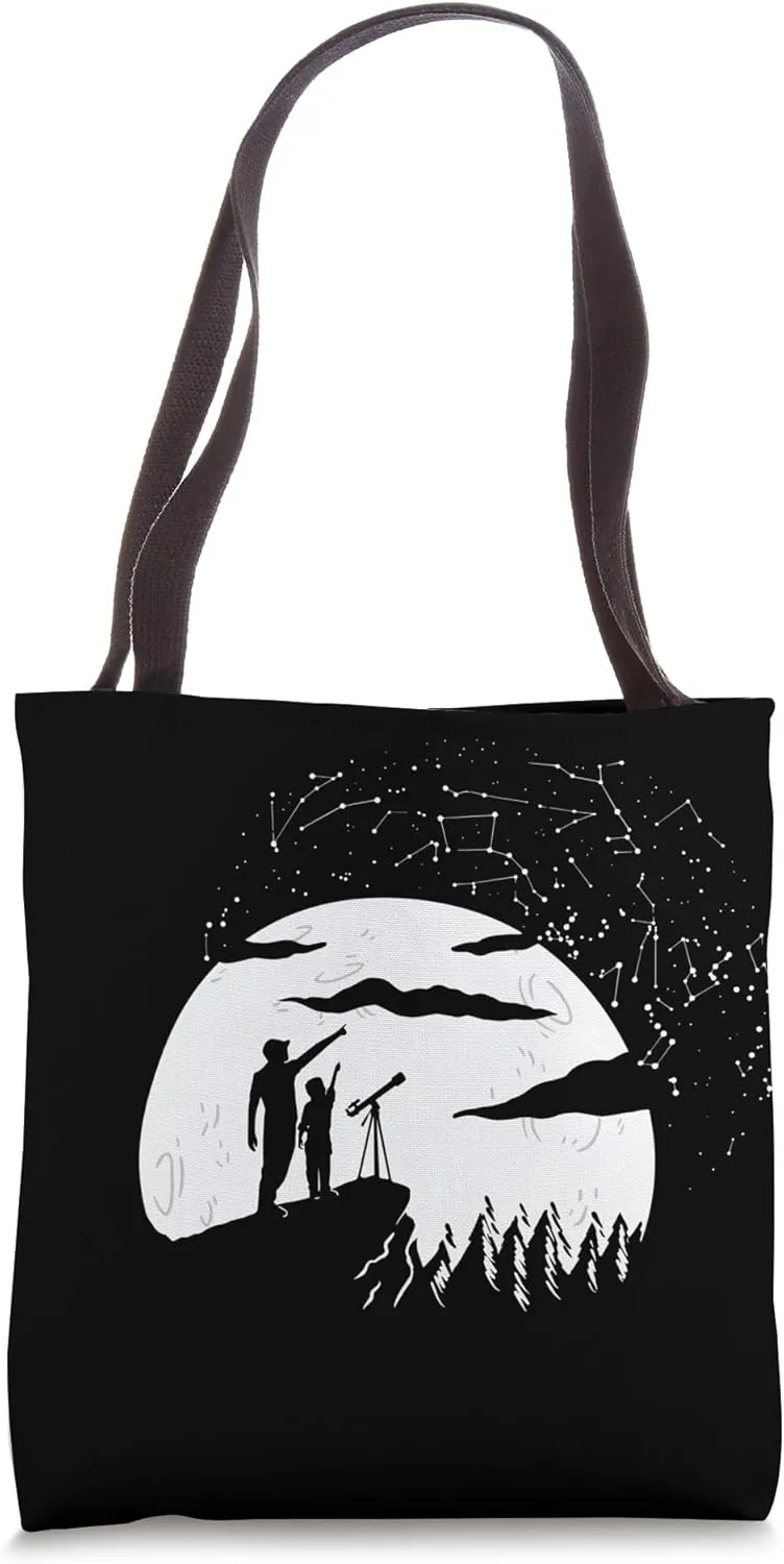 Telescopes Binoculars planets science Observatory Astronomy Tote Bag
