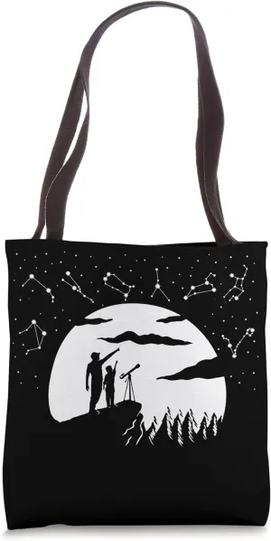 Telescopes Binoculars planets science Observatory Astronomy Tote Bag