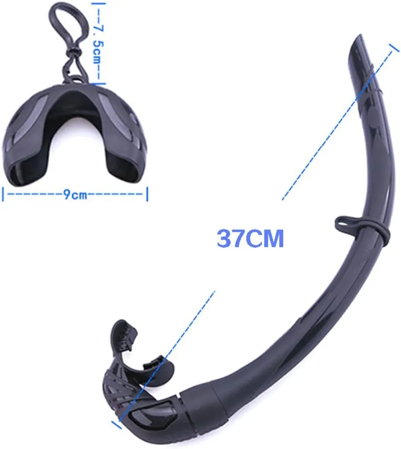 TEQIN Roll-up Snorkel, Silicone Foldable Snorkel with Compact Storage Case, Freediving and Snorkeling Snorkel, Wet Breathing Tube for Freediving, Diving, and Snorkeling Orange