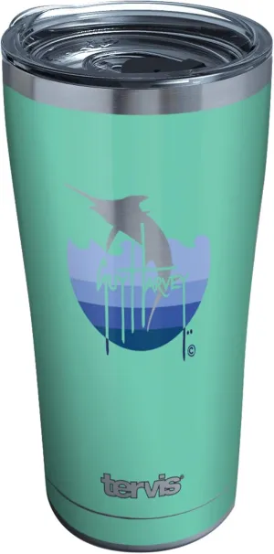 Tervis Guy Harvey Mint and Navy Marlin Triple Walled Insulated Tumbler Travel Cup Keeps Drinks Cold & Hot, 20oz Legacy, Stainless Steel