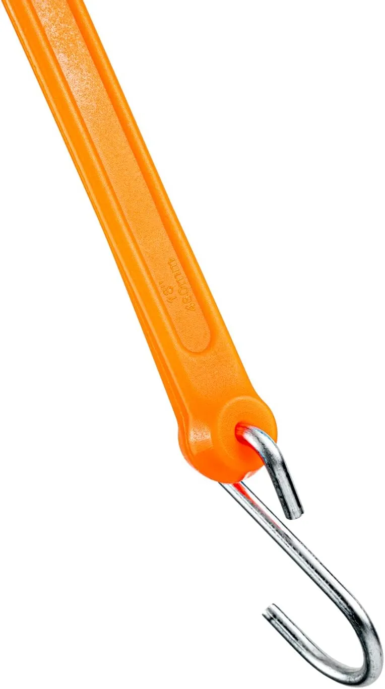The Perfect Bungee 18" Heavy Duty Polyurethane Bungee Strap, Made in The USA, 4 Pack, Safety Orange