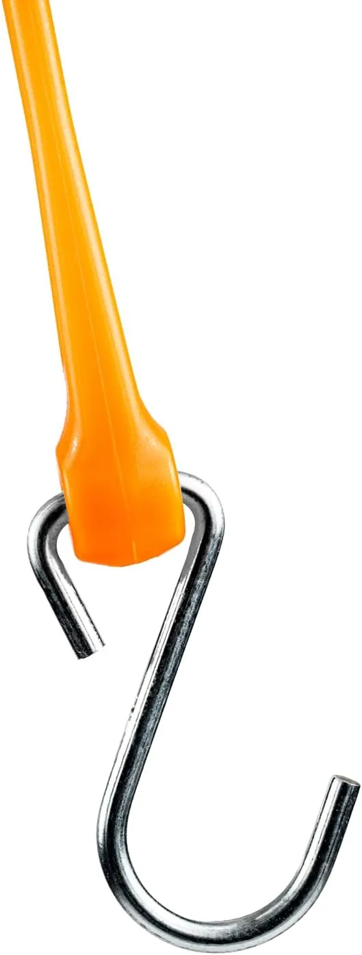 The Perfect Bungee 18" Heavy Duty Polyurethane Bungee Strap, Made in The USA, 4 Pack, Safety Orange