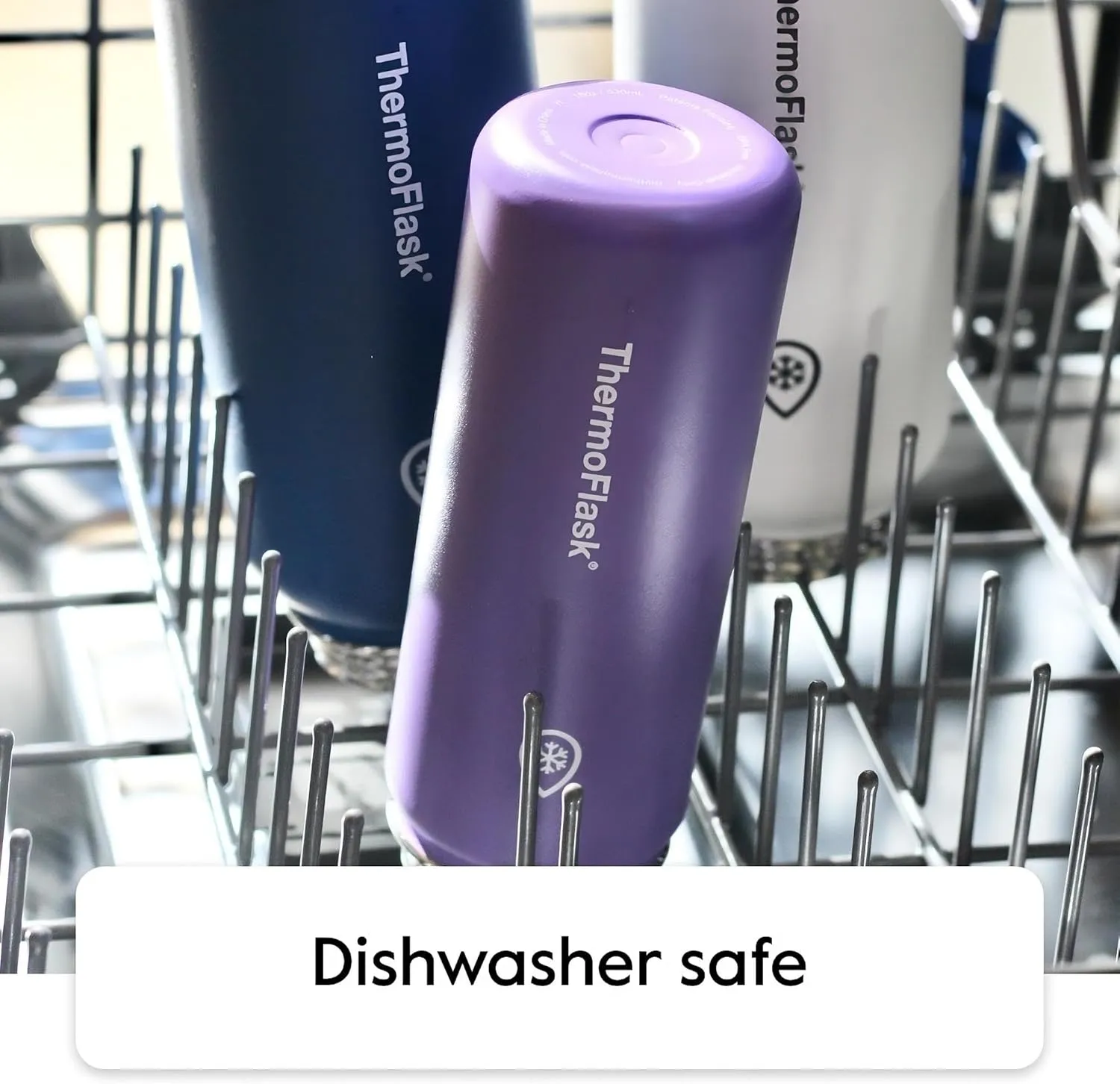 ThermoFlask Bottle with Chug Lid & Straw Lid - Insulated Stainless Steel Water Bottle with Leak-Proof Lids - Dishwasher-Safe Reusable Bottle & Lids - Durable Bottle, 2 Straws & 2 Lids - 40 oz, Cobalt
