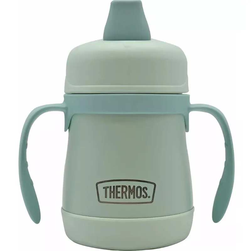 Thermos - 7 Oz. Stainless Steel Sippy Cup W/ Handles Simple Pastels, Mint