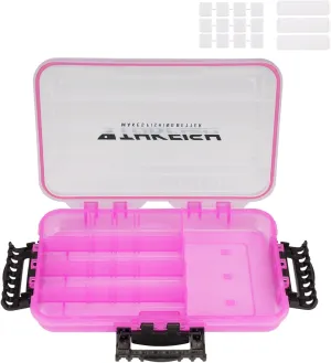 THKFISH Fishing Tackle Box 3600 Tackle Tray Floating Fishing Lure Box Storage Organizer Small Plastic Box with Adjustable Dividers,Sun-proof 1/2PCS