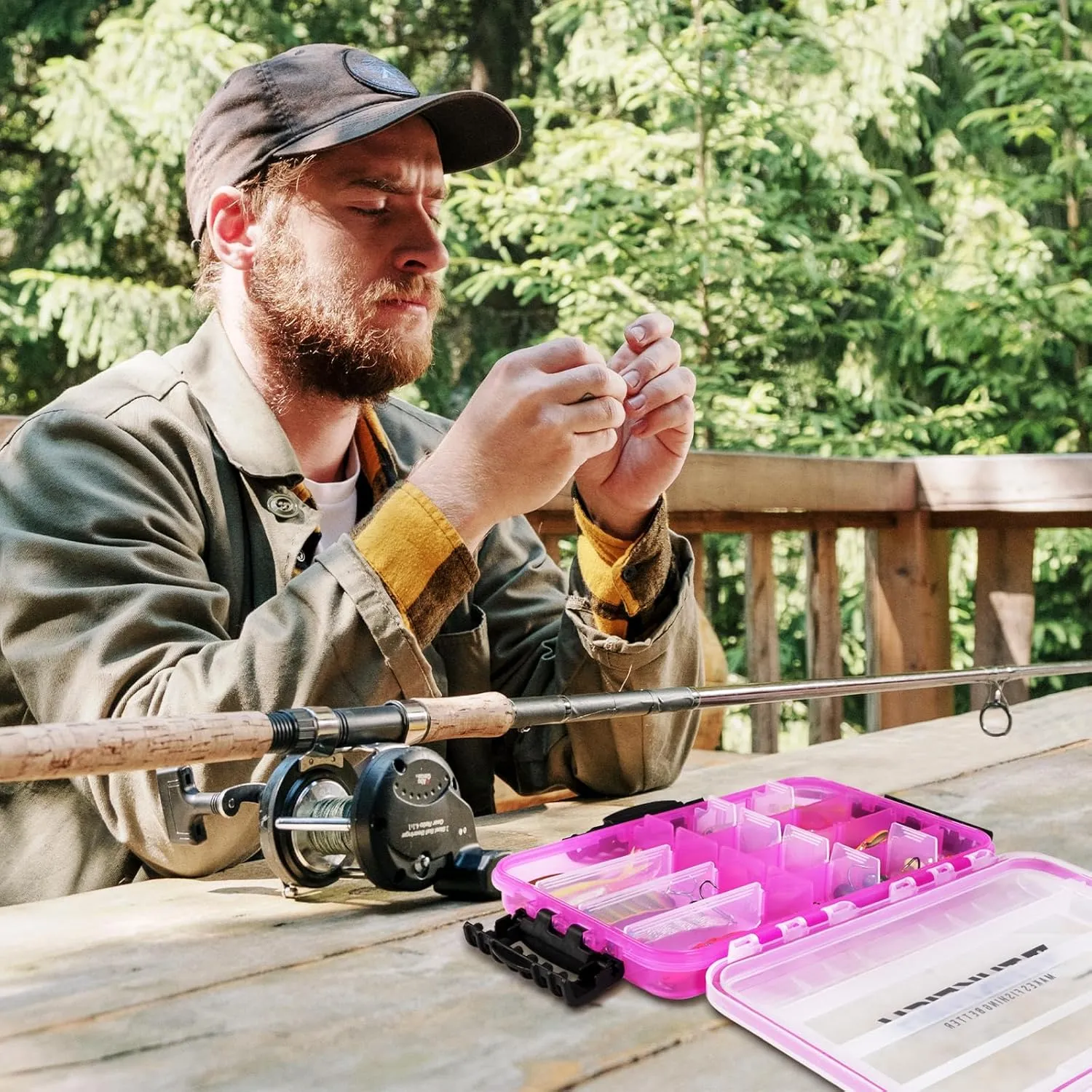 THKFISH Fishing Tackle Box 3600 Tackle Tray Floating Fishing Lure Box Storage Organizer Small Plastic Box with Adjustable Dividers,Sun-proof 1/2PCS