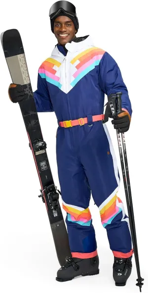 Tipsy Elves Retro Men's Ski Suits - Bright Warm Snow Suits for Men - Winter One Piece
