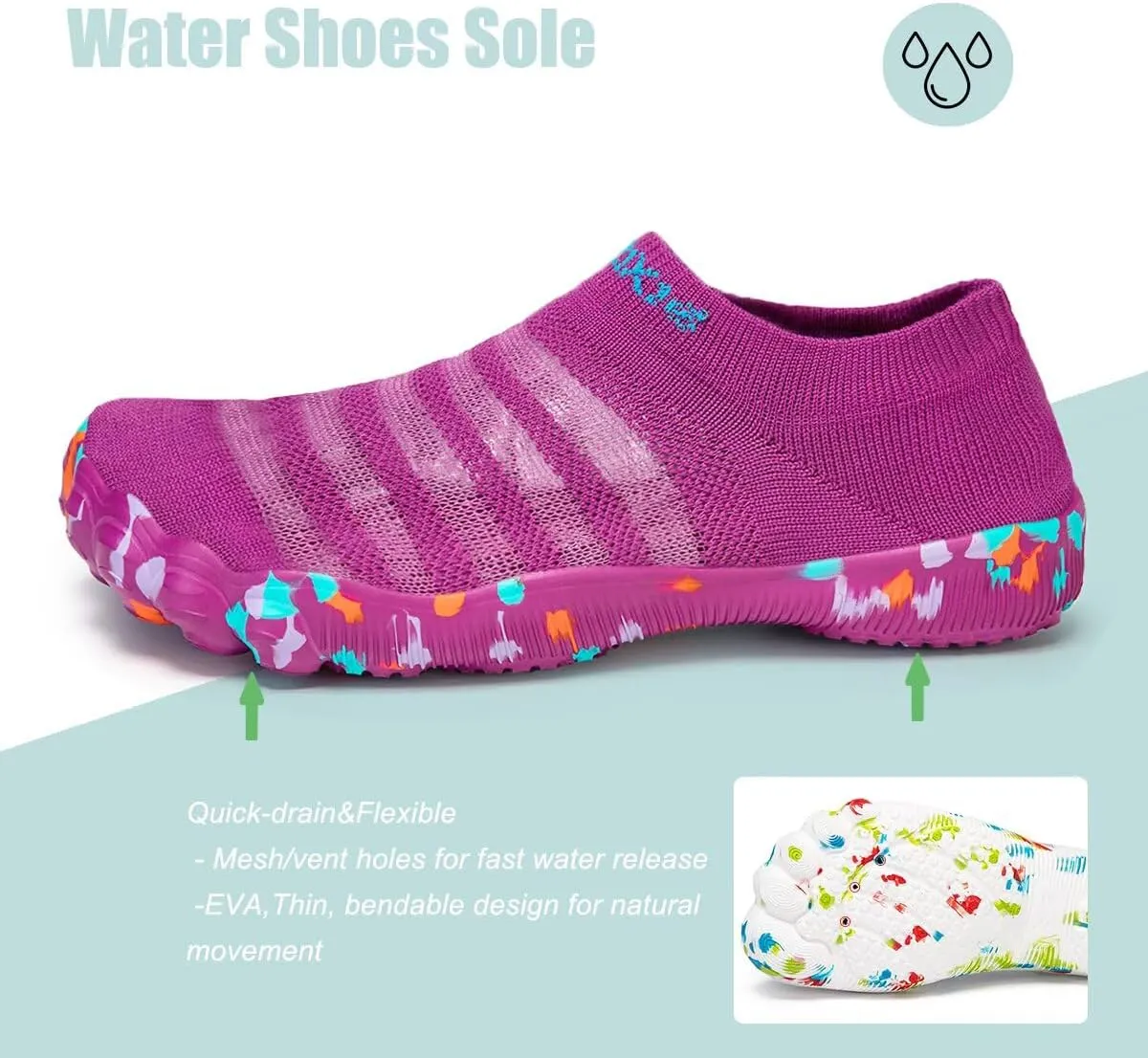TOLLN Quick-Dry Barefoot Water Shoes for Men, Women & Youth – Versatile Aqua Socks for Beach, Pool, Kayaking, Hiking, Surfing, Yoga & Outdoor Sports