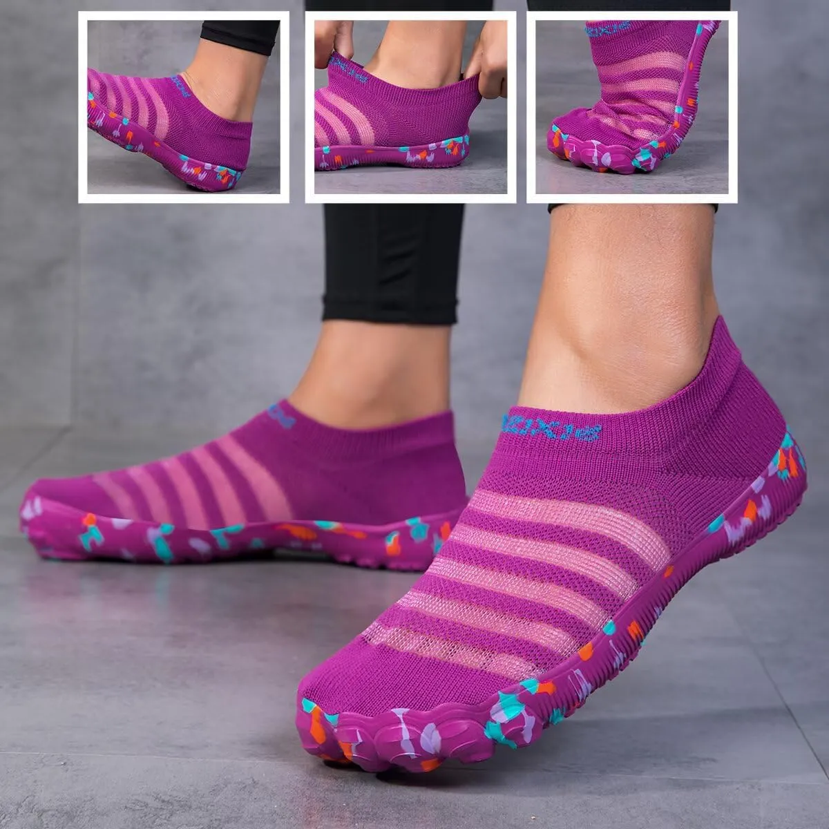 TOLLN Quick-Dry Barefoot Water Shoes for Men, Women & Youth – Versatile Aqua Socks for Beach, Pool, Kayaking, Hiking, Surfing, Yoga & Outdoor Sports