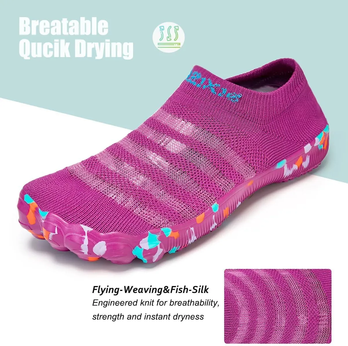 TOLLN Quick-Dry Barefoot Water Shoes for Men, Women & Youth – Versatile Aqua Socks for Beach, Pool, Kayaking, Hiking, Surfing, Yoga & Outdoor Sports