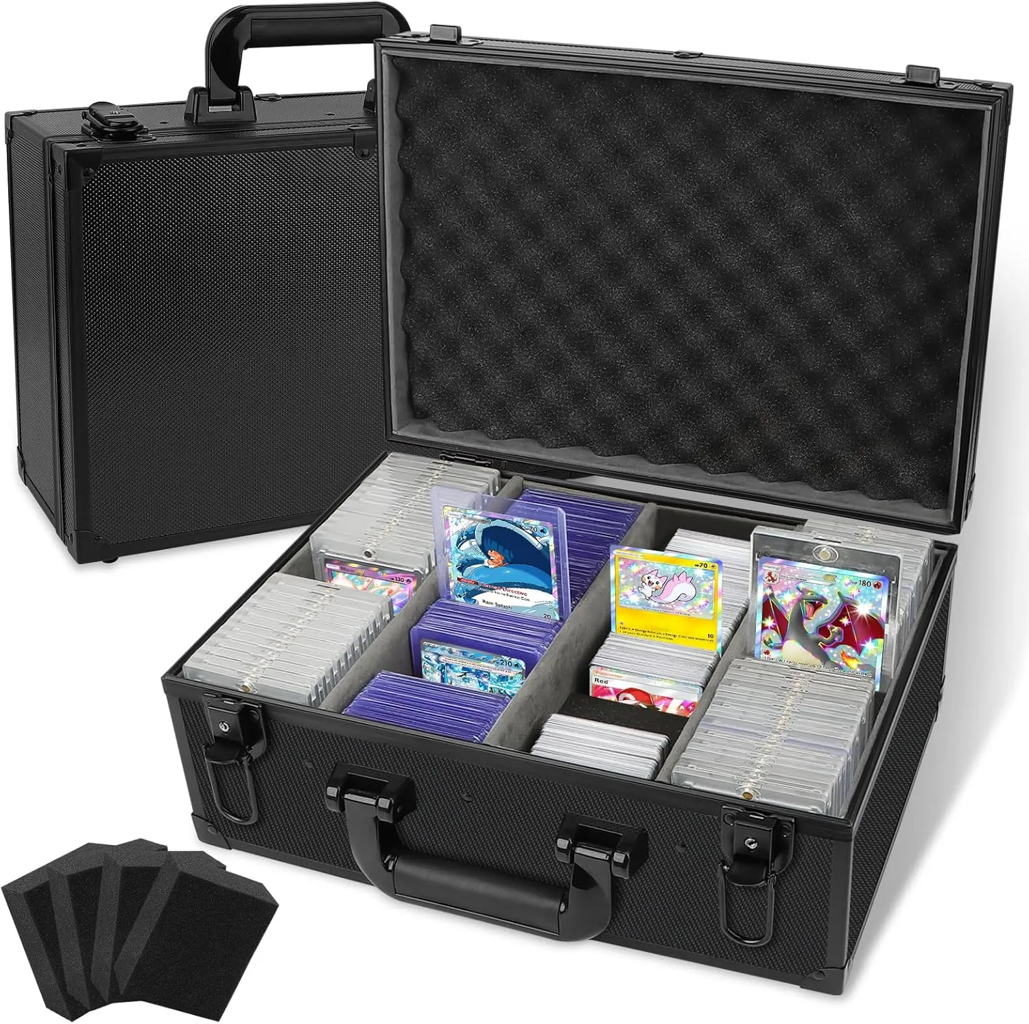 Toploaders Storage Box for 540  3" x 4" 35pt Rigid Card, Sports Card Storage Case Trading Card Storage Box Waterproof Protective Top Loaders Storage Hard Case Holds 120  One Touch Magnetic Card Holder