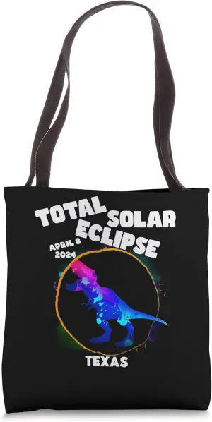 Total Solar Eclipse TEXAS 2024 American Totality T-Rex Tote Bag