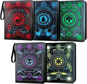 Trading Card Binder,9 Pocket Card Binder with Sleeves 720 Double Sided Pocket Premium Collector Card Album,Card Collection Folder for MTG,TCG,Yugioh,Game Cards (5 pack)