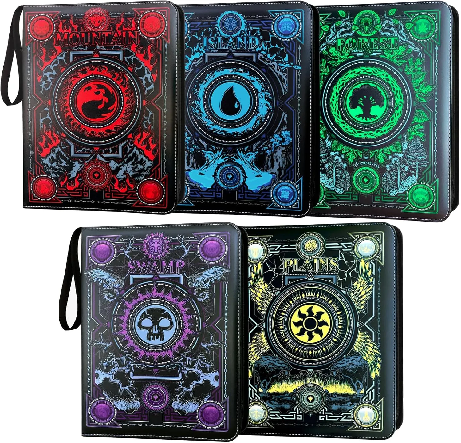 Trading Card Binder,9 Pocket Card Binder with Sleeves 720 Double Sided Pocket Premium Collector Card Album,Card Collection Folder for MTG,TCG,Yugioh,Game Cards (5 pack)