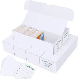 Trading Card Storage Box, card organizer box with dividers for Baseball, Sports, Game, Playing Card Collection, pack of 6