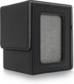 Trading Card Toploading Deck Box, 160  sleeved cards, Premium Material, Card Holder Storage Box for MTG Commander, TCG(Black)