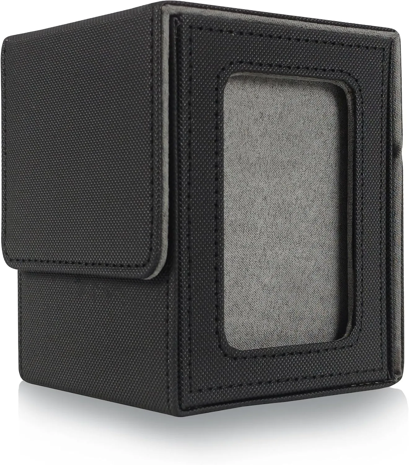 Trading Card Toploading Deck Box, 160  sleeved cards, Premium Material, Card Holder Storage Box for MTG Commander, TCG(Black)