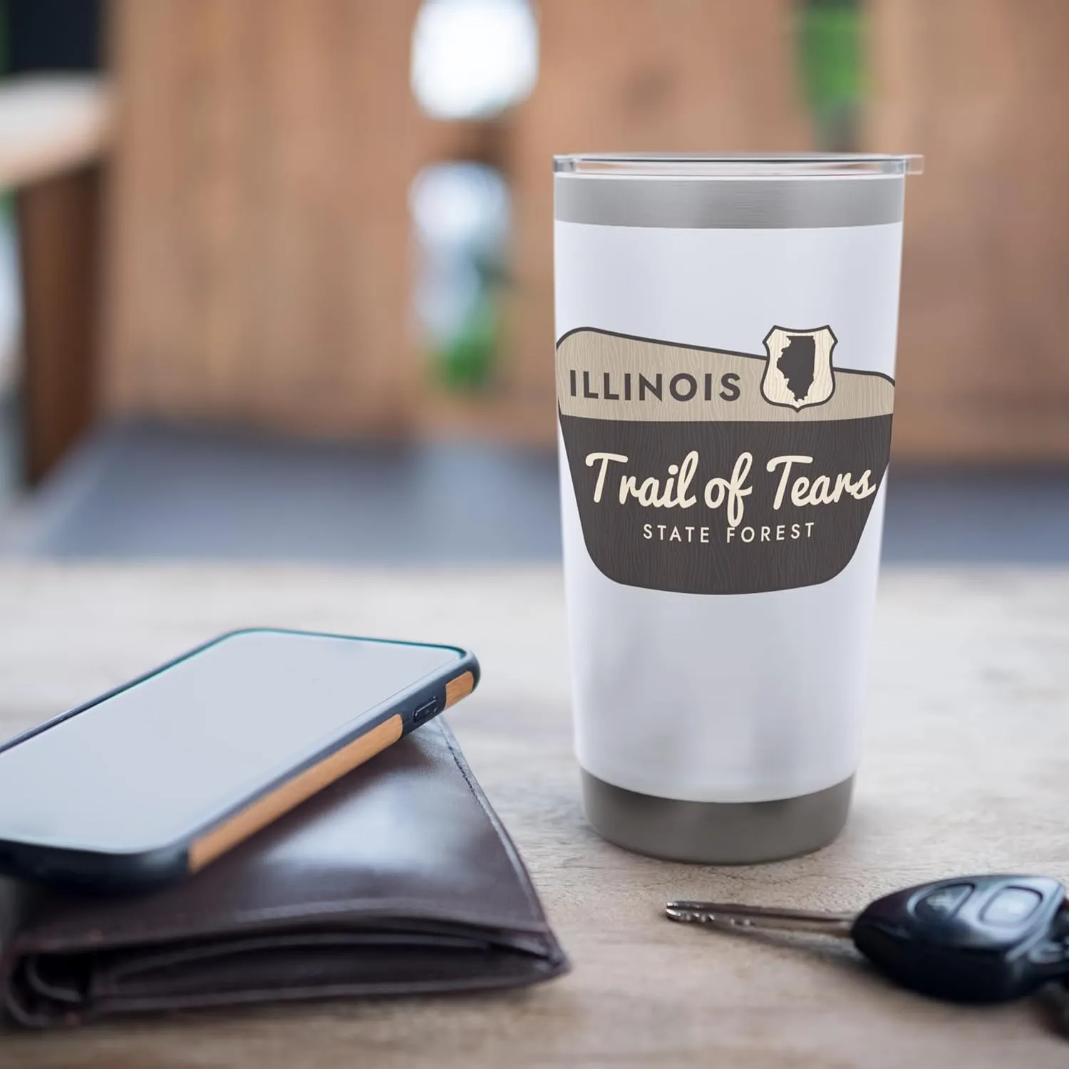 Trail of Tears State Forest Illinois Welcome Sign Vacation Stainless Steel Insulated Tumbler