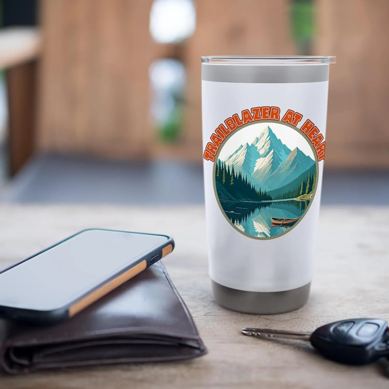 Trailblazer at Heart Camping Hiking Mountains Wilderness Stainless Steel Insulated Tumbler