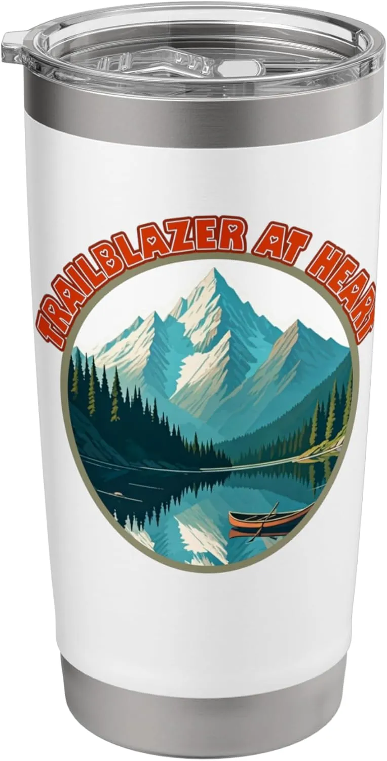 Trailblazer at Heart Camping Hiking Mountains Wilderness Stainless Steel Insulated Tumbler