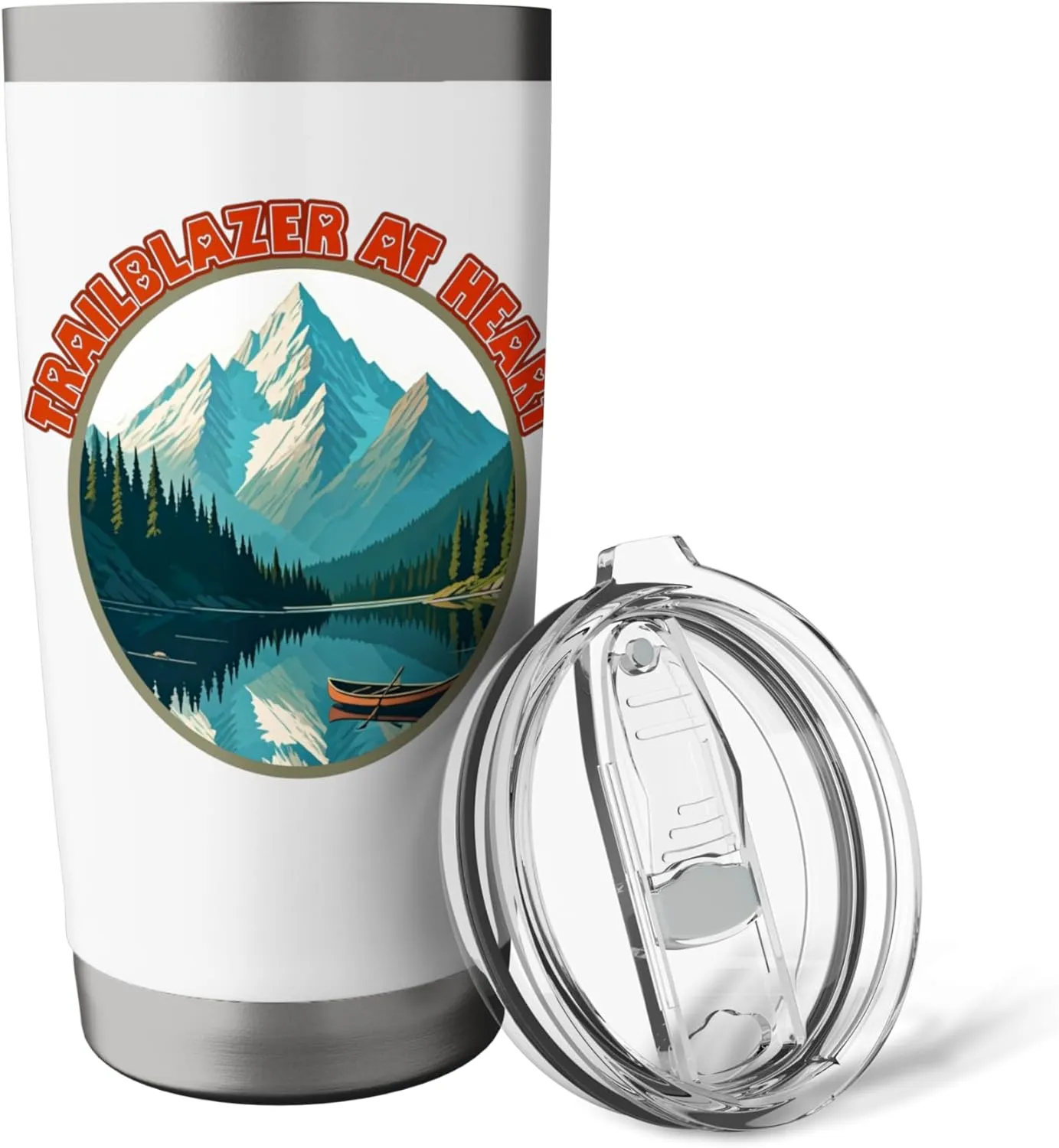 Trailblazer at Heart Camping Hiking Mountains Wilderness Stainless Steel Insulated Tumbler