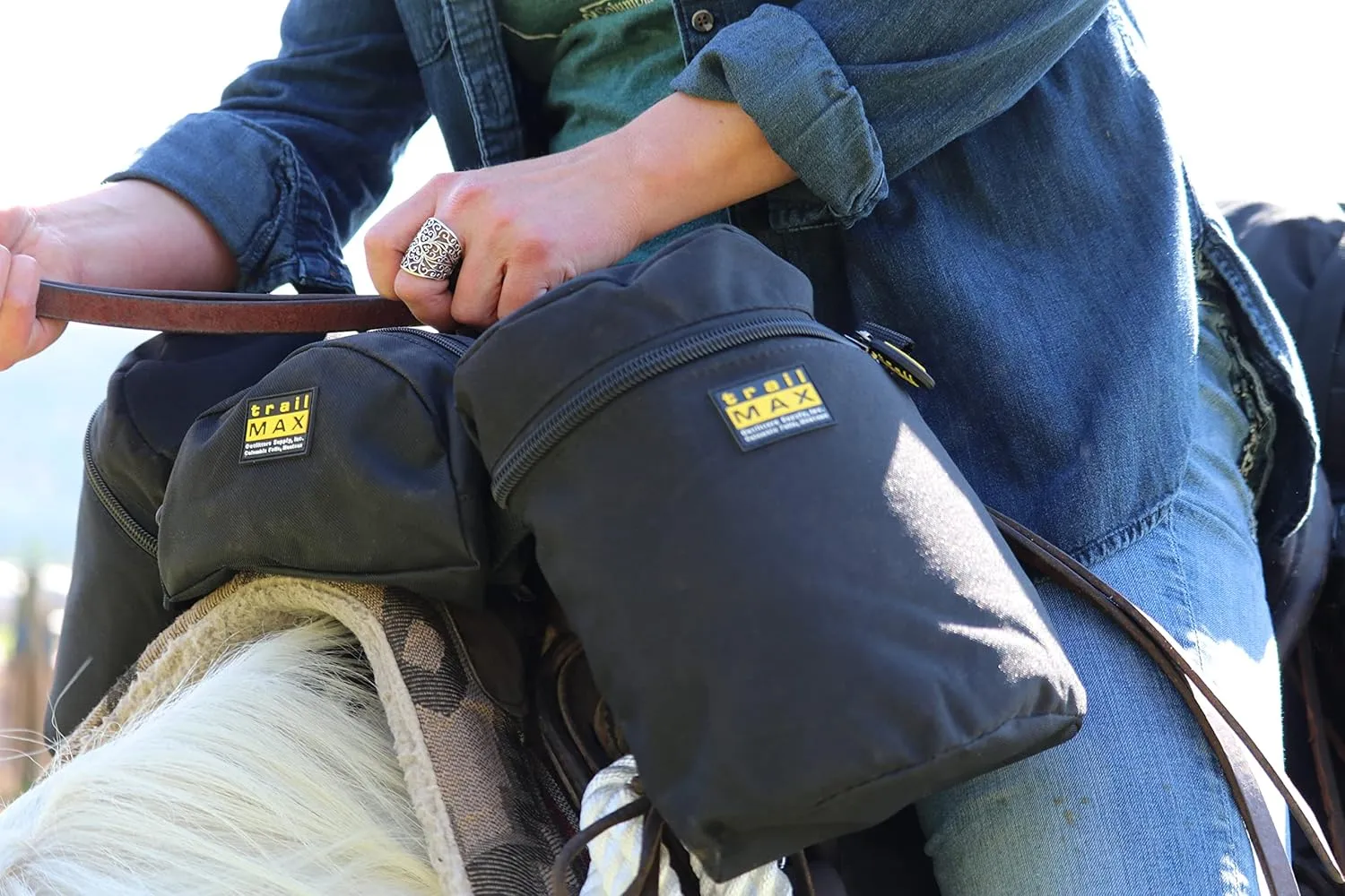 TrailMax Original Pommel Pocket Saddle Bag for Western & Endurance Saddle Horn Bags; Cellphone Pommel Pocket for Trail Riding