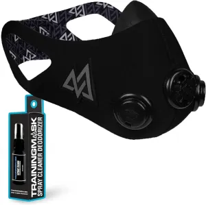 TRAININGMASK Elevation Training Mask 2.0 Blackout   Spray Clean - Multi-Patented with Clincal Studies,Stamina, Endurance