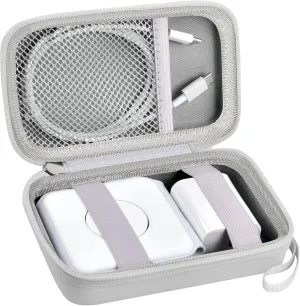 Travel Case for UCOMX for Nano/for Iseyyox/for LISEN/for RTOPS 3 in 1 Wireless Charger, Foldable Magnetic Charging Station Storage Holder Bag for Fast Charge Pad Cable and Adapter, White-Box Only