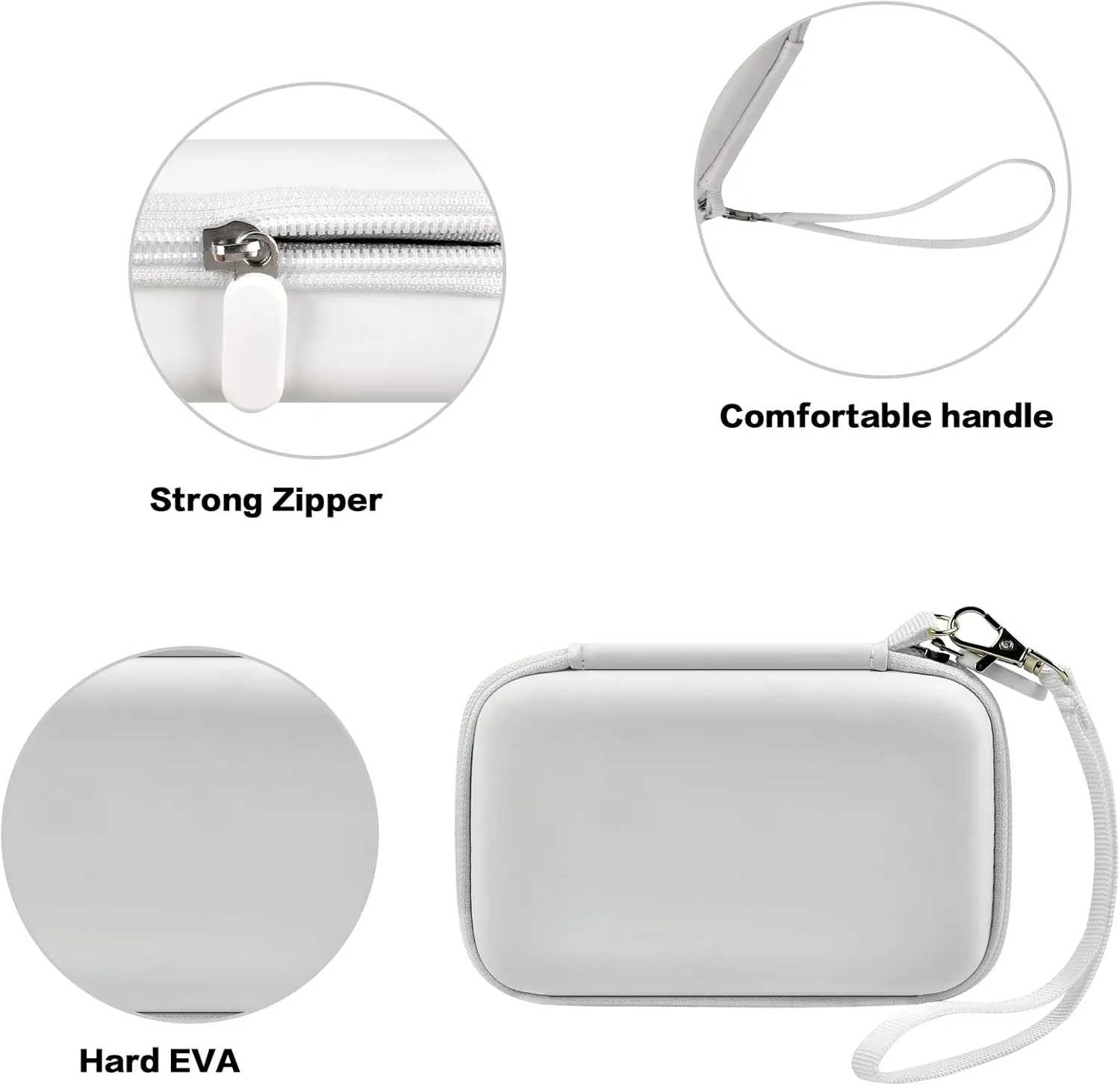 Travel Case for UCOMX for Nano/for Iseyyox/for LISEN/for RTOPS 3 in 1 Wireless Charger, Foldable Magnetic Charging Station Storage Holder Bag for Fast Charge Pad Cable and Adapter, White-Box Only