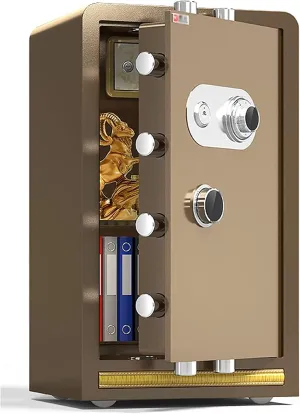 Tresore Robust Steel Safe, Refractory Anti-Theft Password Lock Safety Cabinet, Large Storage Box, Cabinet Safes, 60x39x34cm