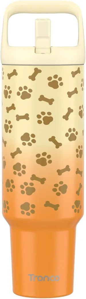 Tronco 50 oz Tumbler with Handle and Straw, Leak-Proof Insulated Tumbler with Flip Straw and Top Handle, Reusable Insulated Cup Water Bottle for Home, Outdoors, Fits in Cup Holder, Cold for 30 Hours