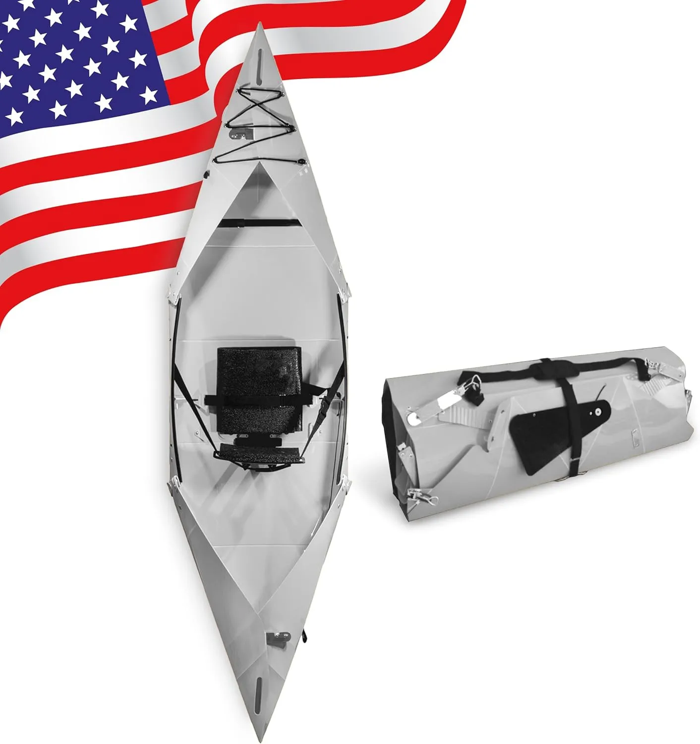 Tucktec 10' PRO Foldable Kayak - Full Size Folding Kayak - Portable Kayak for Adults - Made in USA
