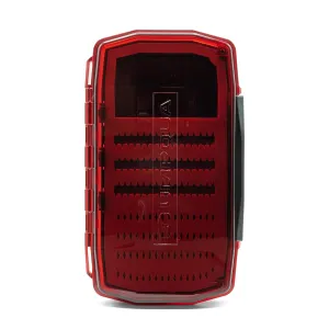 UMPQUA UPG Silicone WP Weekender Claret Fly Box - Lightweight Durable Versatile High-Capacity Large-Sized Secure Hold Quick-Loading Fly Storage Case - Fly Fishing Tackle Organizer