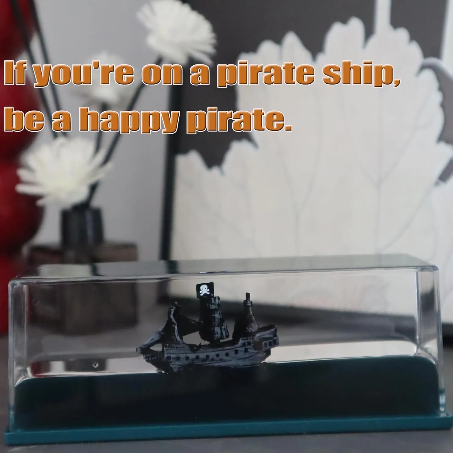 Unsinkable Boat in a Box, Cruise Ship Fluid Drift Bottle, Unsinkable Cruise Ship Toy, Cruise Ship Fluid Drift Model Decoration, Home Decoration Toys Gift. (Black)