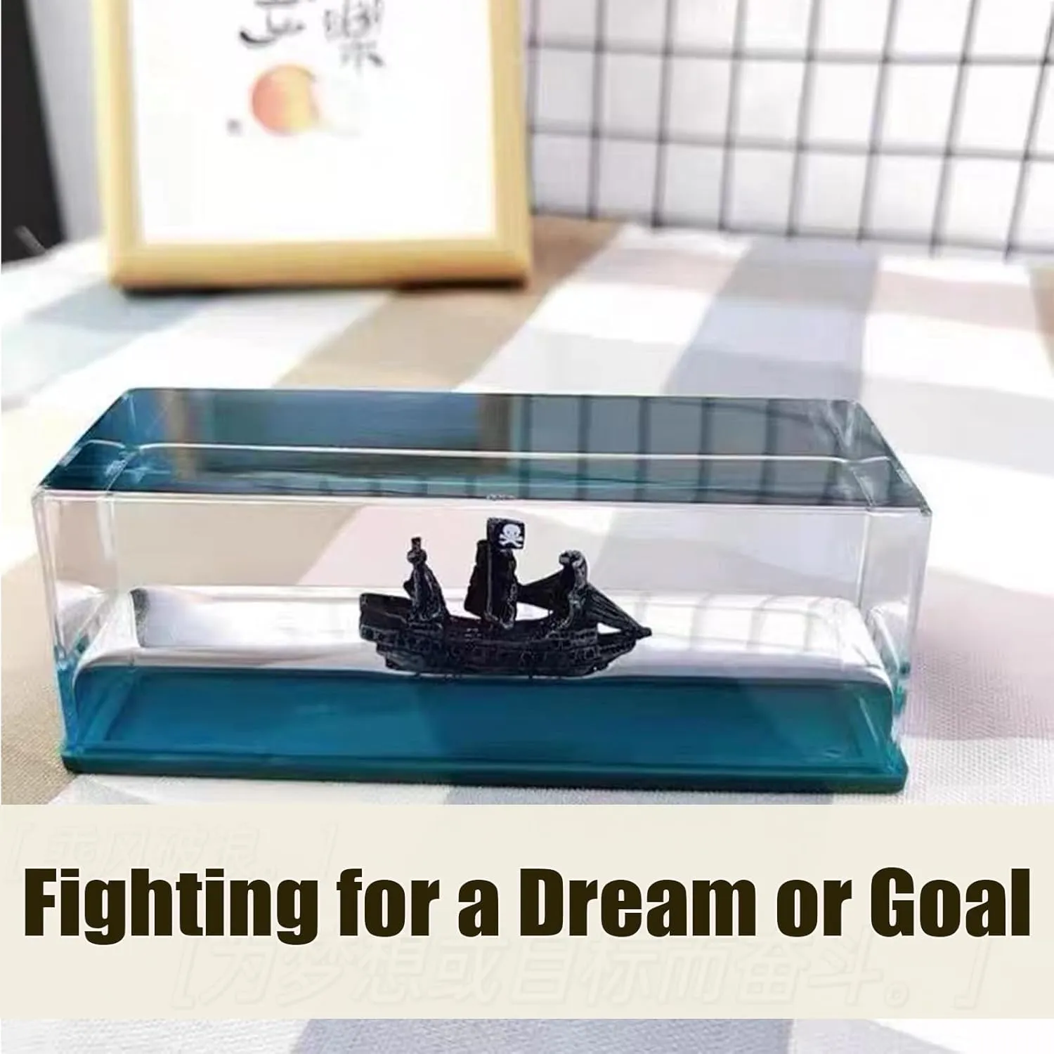 Unsinkable Boat in a Box, Cruise Ship Fluid Drift Bottle, Unsinkable Cruise Ship Toy, Cruise Ship Fluid Drift Model Decoration, Home Decoration Toys Gift. (Black)
