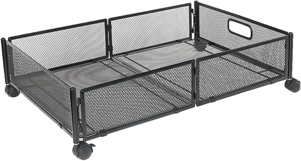 Uonlytech Bed Storage Rack Bed Storage Drawer Rollable for Clothing Space-saving