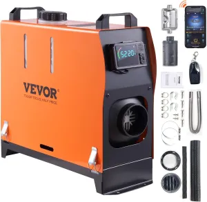 VEVOR 8KW Diesel Heater All in One, Diesel Air Heater with Bluetooth App Control, Portable Parking Heater Automatic Altitude Adjustment Max 18045 ft, Remote Control and LCD, for Vehicles and Indoors