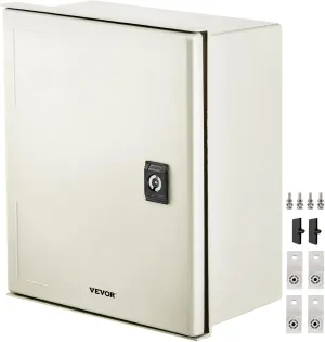 VEVOR Electrical Enclosure Box, 12'' ×10'' ×6'', Fiberglass Junction Box, IP66 Waterproof & Dustproof, Outdoor Electrical Box, with Mounting Plate