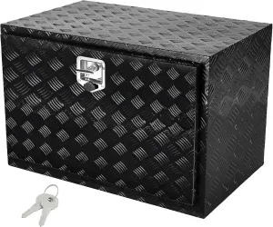 VEVOR Underbody Truck Box, 36" x 24" x 24" Pickup Storage Box, Heavy Duty Aluminum Diamond Plate Tool Box with Lock and Keys, Waterproof Trailer Storage Box with T-Handle Latch for Truck, Van, Trailer
