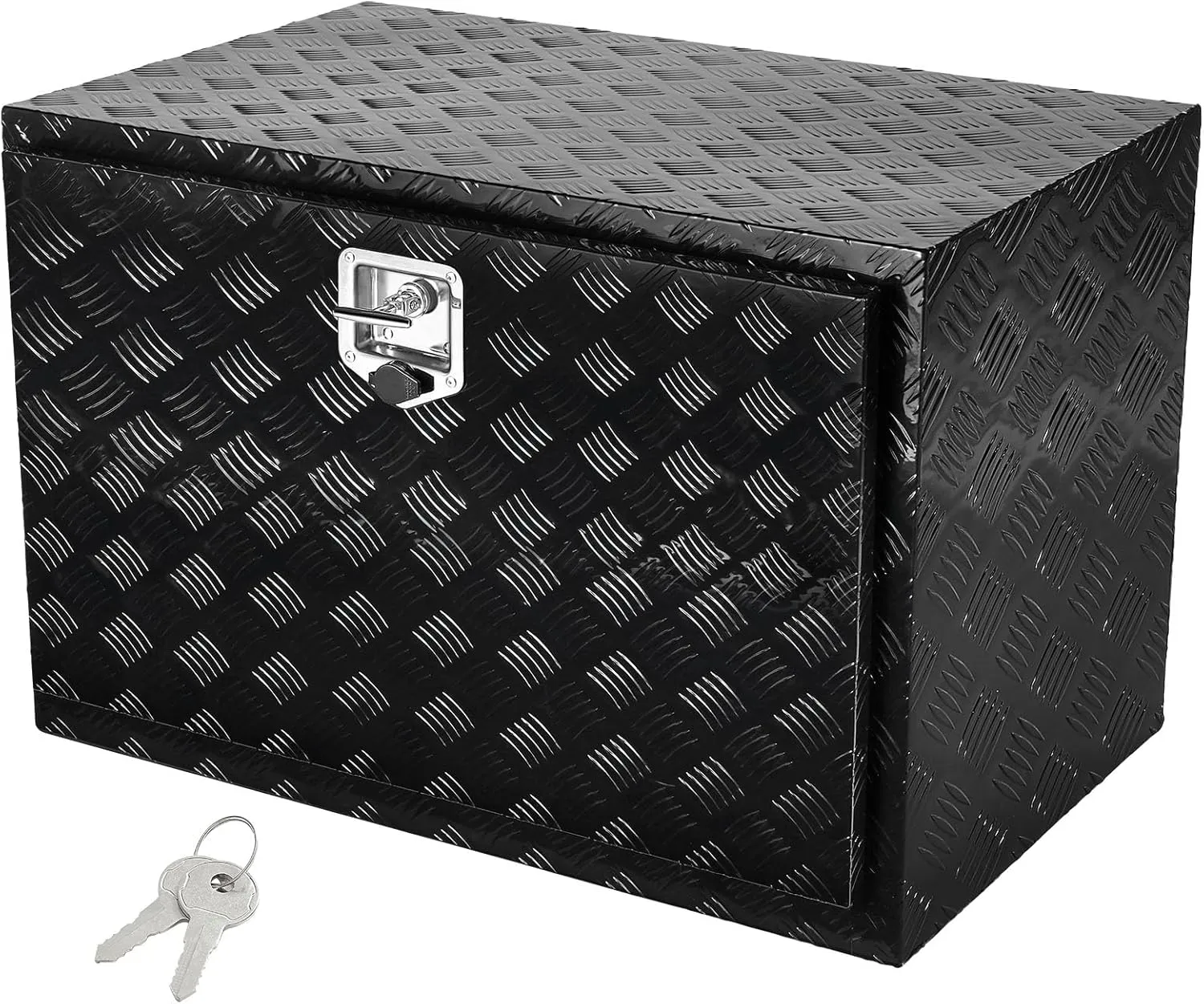 VEVOR Underbody Truck Box, 36" x 24" x 24" Pickup Storage Box, Heavy Duty Aluminum Diamond Plate Tool Box with Lock and Keys, Waterproof Trailer Storage Box with T-Handle Latch for Truck, Van, Trailer