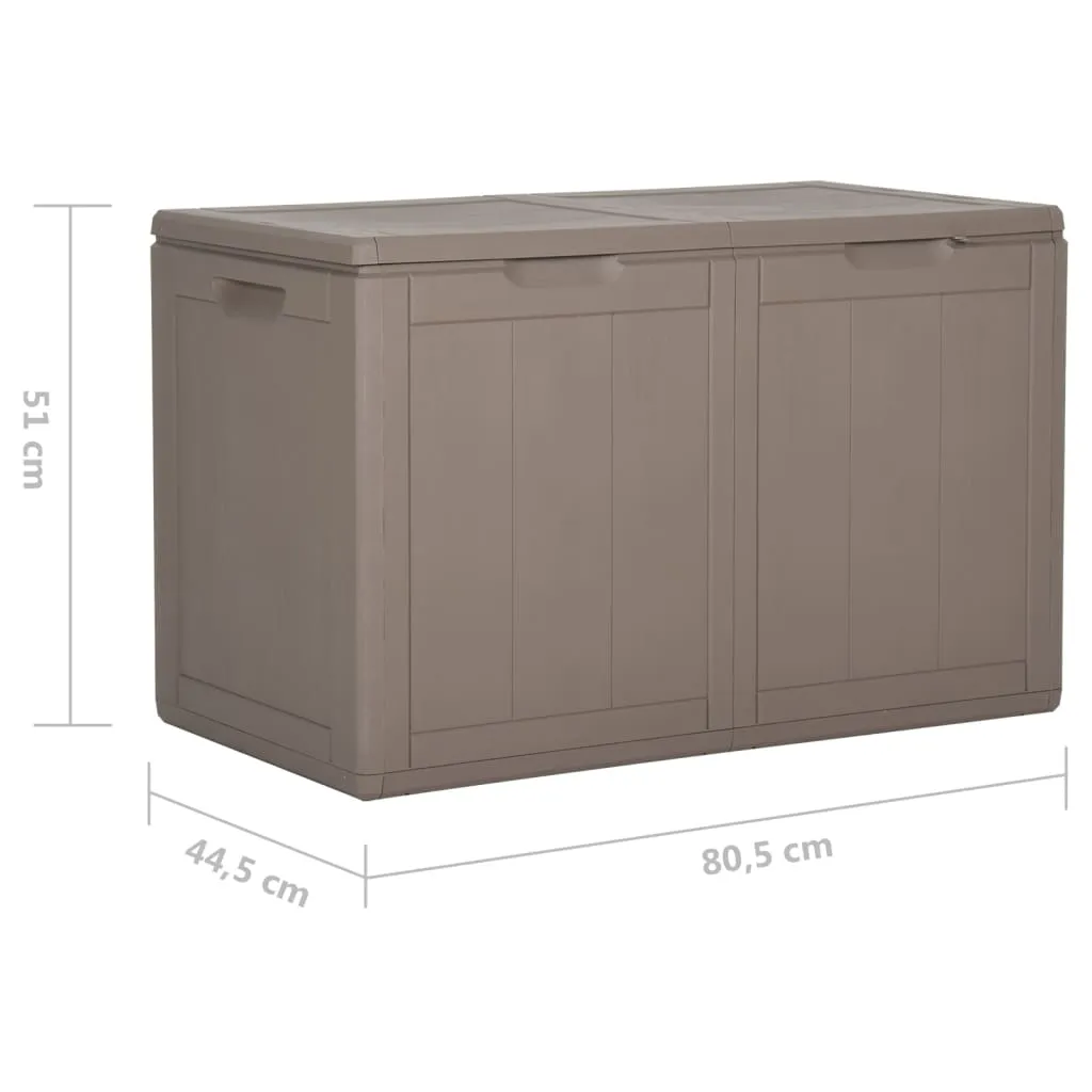 vidaXL Patio Storage Box 47.6 gal Brown PP Rattan