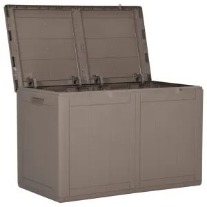 vidaXL Patio Storage Box 47.6 gal Brown PP Rattan