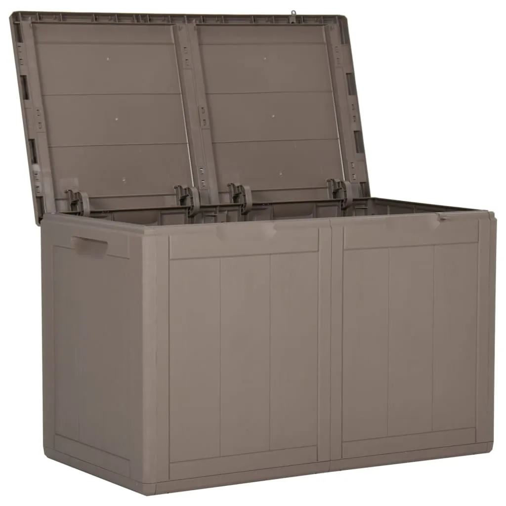 vidaXL Patio Storage Box 47.6 gal Brown PP Rattan