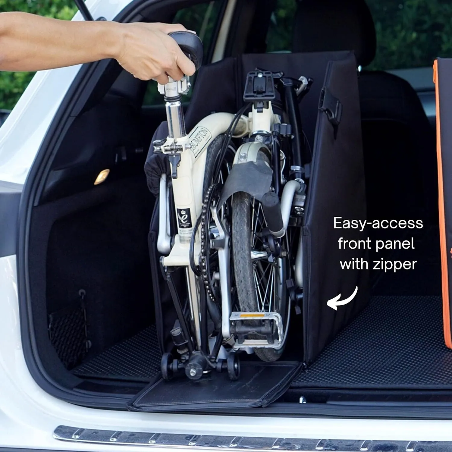 Vincita Keeper Box for Brompton Folding Bicycle - Folding Bike Storage Solution - Suitable For Brompton Bike - Keep The Bike Vertical In The Car Trunk To Save Space And Avoid Damange - Integrated Cover Included