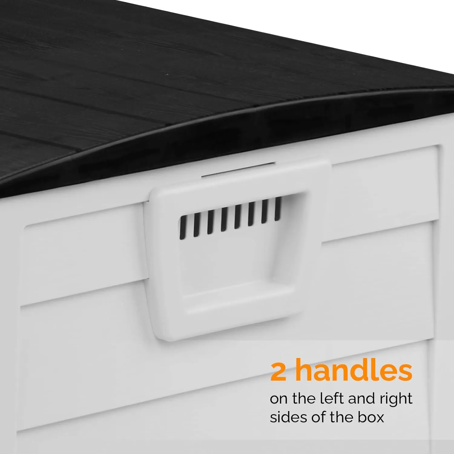 VINGLI 75 Gallon Outdoor Storage Box, Lockable Plastic Storage Containers with Lid, Patio Deck Box Furniture for Garden, Pool, Balcony, Yard (White)