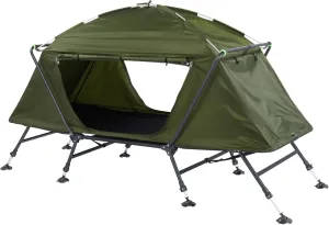 VINGLI Camping Tent Cots with Waterproof Rainfly, Portable Camping Tent Combo,Off-Ground Tent of Metal Frame, Easy to Set up, Multifunctional