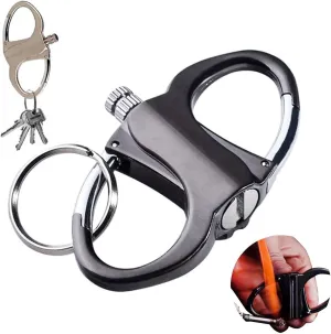 Vintage Keychain Match refillable Kerosene Lighter, Candle Travel Outdoor Camping (Fuel not Included)(Black)
