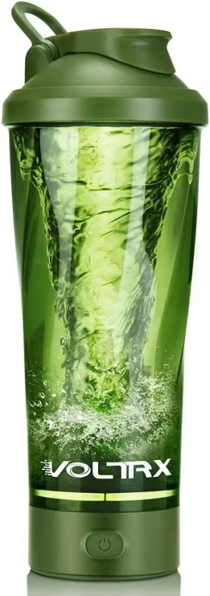 VOLTRX Premium Electric Protein Shaker Bottle, Made with Tritan - BPA Free - 24 oz Vortex Portable Mixer Cup/USB Rechargeable Shaker Cups for Protein Shakes