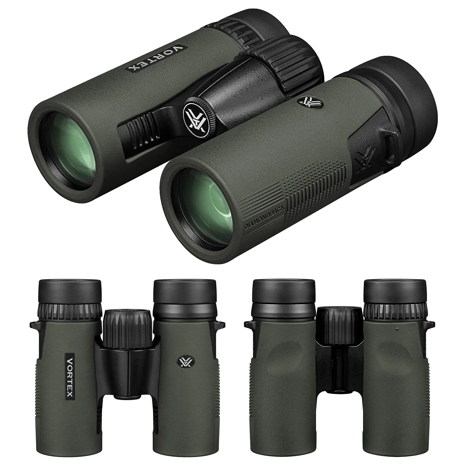 Vortex Optics Diamondback HD 10x32 Roof Prism Binocular with Free Hat Bundle