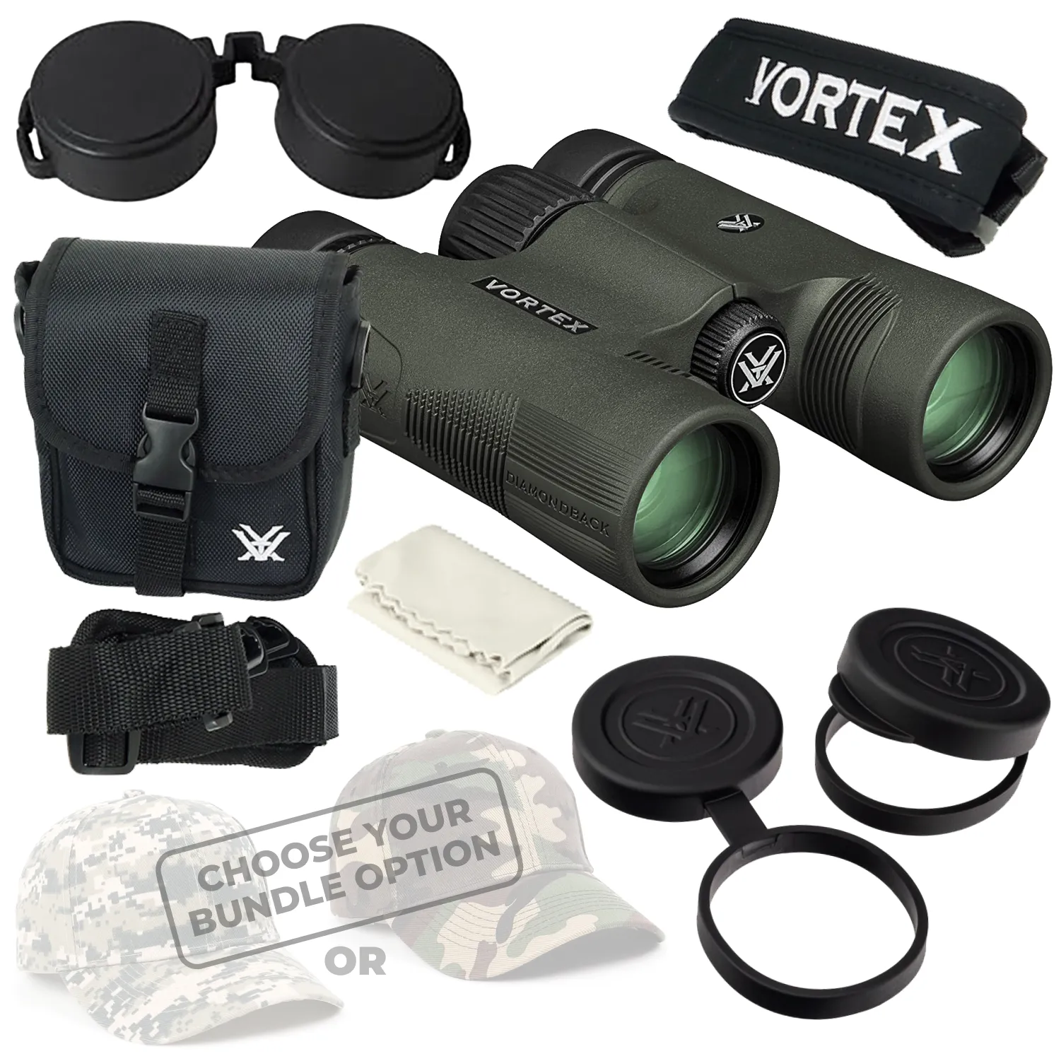 Vortex Optics Diamondback HD 8x28 Binocular with Free Hat Bundle